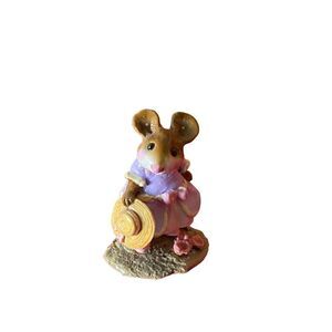 Wee Forest Folk M-255 Hattie Lavender Purple Dress Hat Mouse Retired WFF